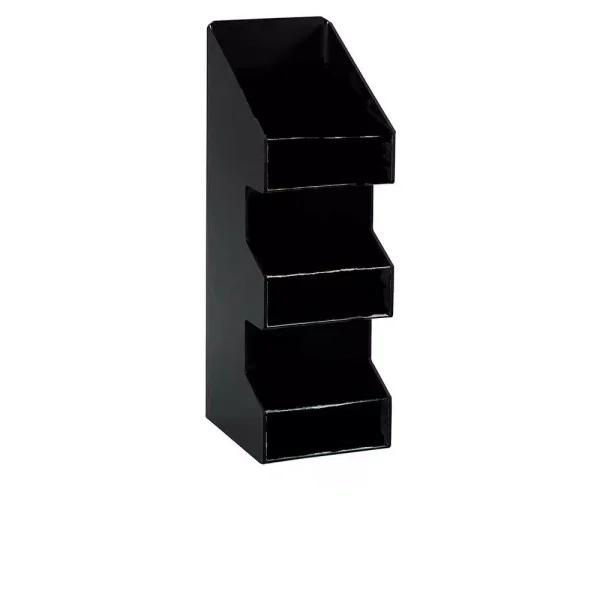 Unbranded Black 3-Section Vertical Countertop Lid and Condiment Organizer