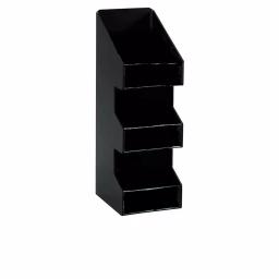 Unbranded Black 3-Section Vertical Countertop Lid and Condiment Organizer thumbnail 1