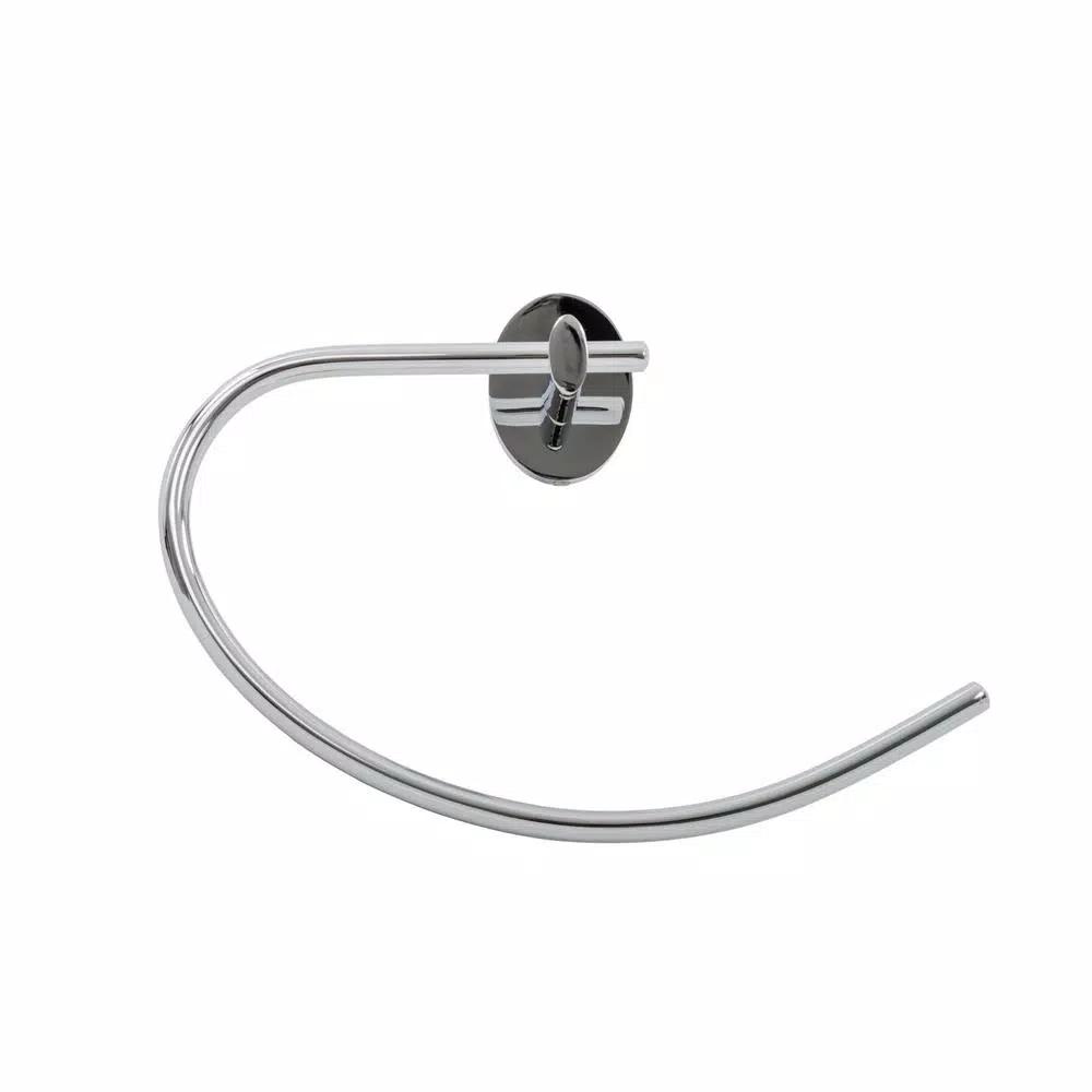 Italia Amalfi Polished Chrome Towel Ring - Solid Brass Hand Towel Holder