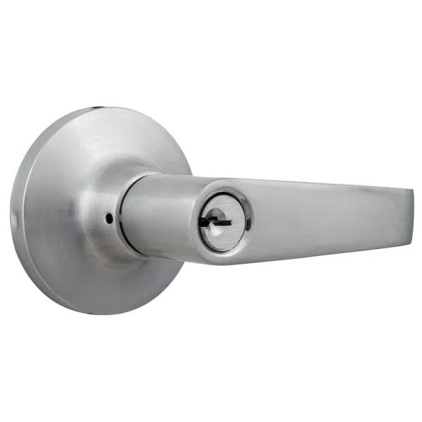 Universal Hardware Commercial Satin Chrome Standard Duty Storeroom Door Lever, ANSI Grade 2