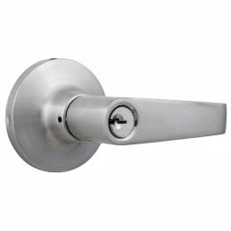 Universal Hardware Commercial Satin Chrome Standard Duty Storeroom Door Lever, ANSI Grade 2 thumbnail 1