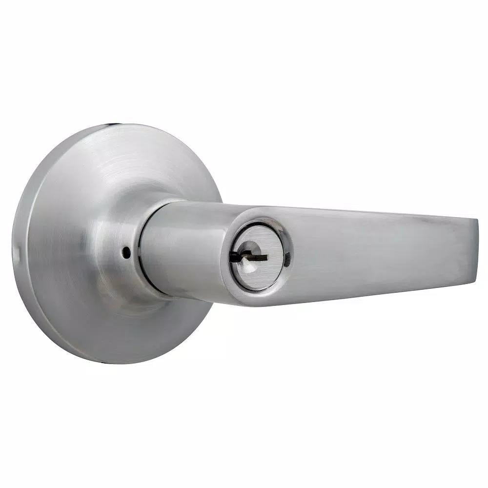 Universal Hardware Commercial Satin Chrome Standard Duty Storeroom Door Lever, ANSI Grade 2