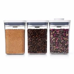 OXO Good Grips 3-Piece POP Container Set, 1.1 Qt Small Square Airtight Food Storage thumbnail 2