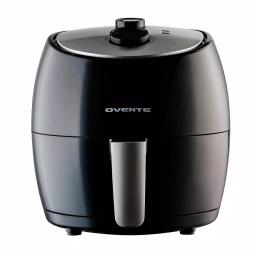 Ovente 3.2 Qt. Black Stainless Steel Electric Air Fryer, 1300W with Non-Stick Removable Basket thumbnail 2