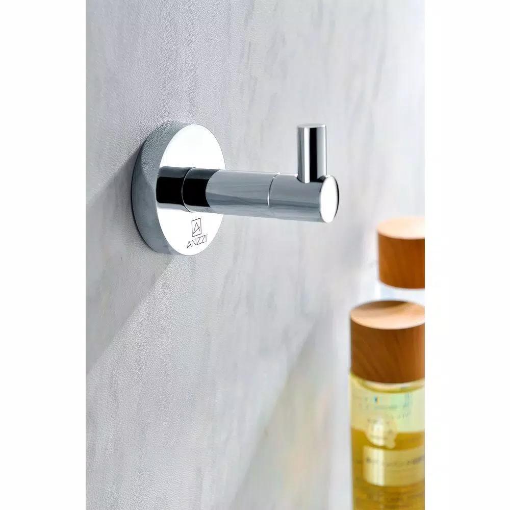 ANZZI Caster Series Single Robe Hook, Polished Chrome