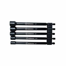 Industro 5-Piece SAE Magnetic Power Nut Setter Set, 1/4 in. to 1/2 in., S2 Steel thumbnail 1