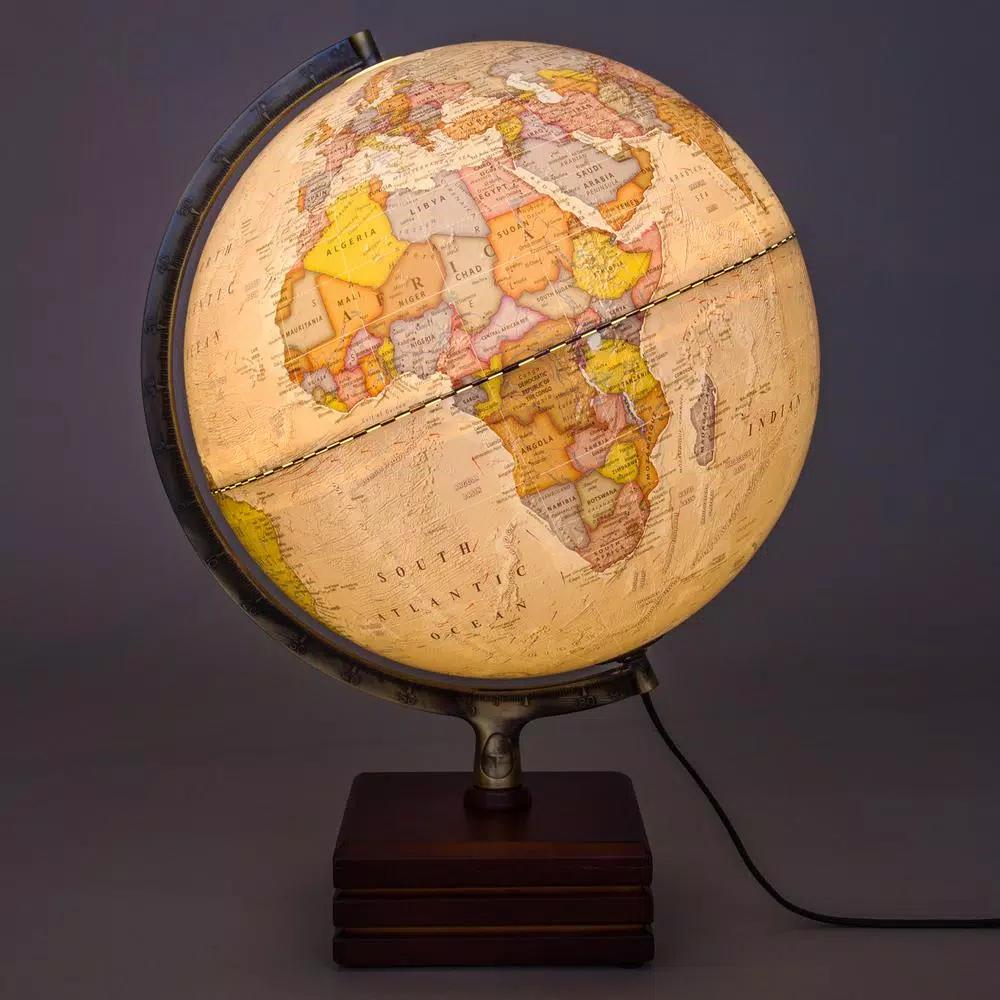 Waypoint Geographic Horizon II Illuminated 12 in. Desktop Globe with Dark Cherry Wood Stand