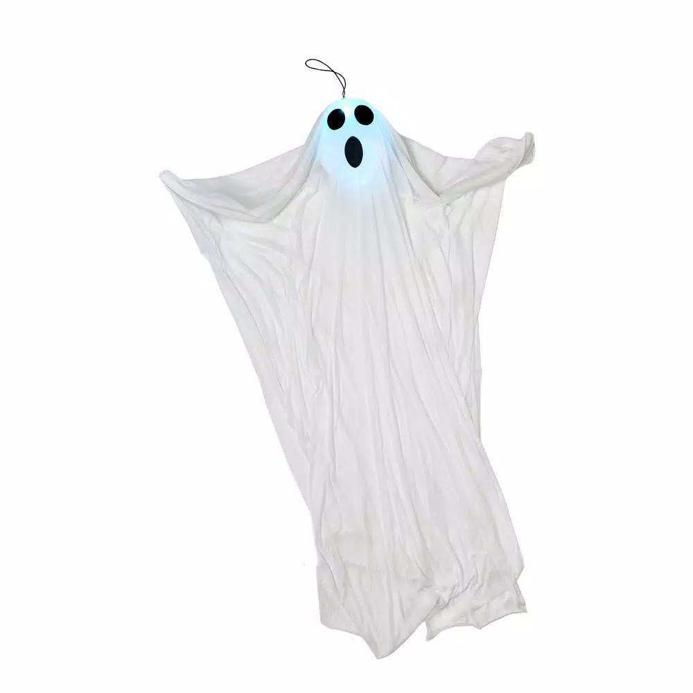 Unbranded 70 in. Light Up Hanging Ghost with Multicolor LED Head and Posable Arms