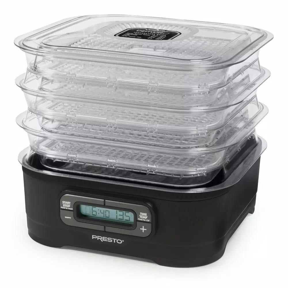 Presto Dehydro Digital Food Dehydrator with 6 Transparent Trays, 750W, Black