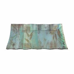 IMAX Field of Dreams Large Metal Trays, Set of 2, Rustic Wild Grass Design thumbnail 2