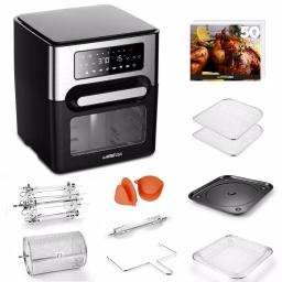 GoWISE USA 1700W 12.7 Quart Air Fryer Toaster Oven with Rotisserie and Dehydrator, Black thumbnail 1