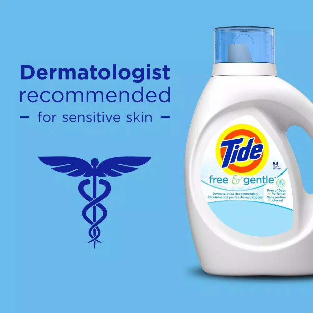Tide Free & Gentle Liquid Laundry Detergent HE Eco Box, 105 oz (96 Loads)