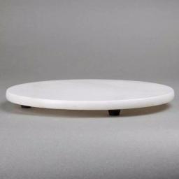 Creative Home Natural Marble Round Trivet and Cheese Serving Board, 8 in., Off-White thumbnail 3