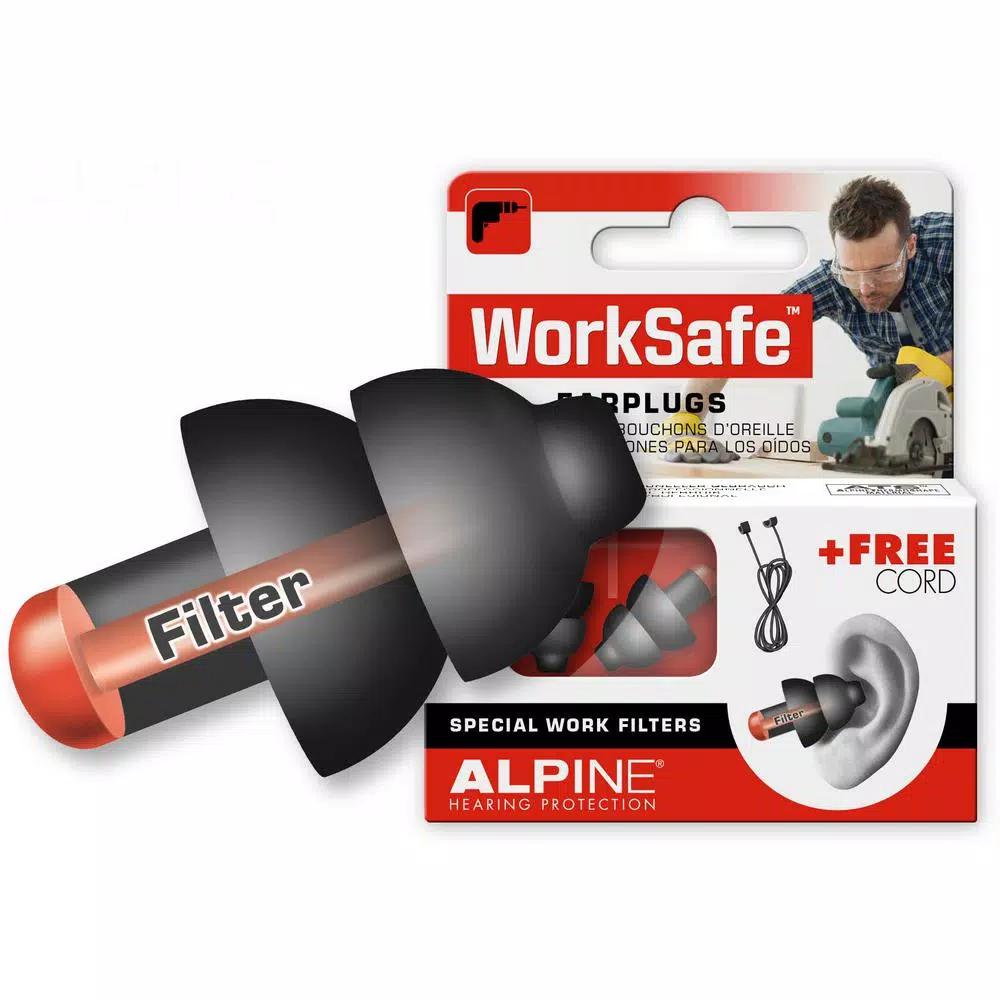 Alpine WorkSafe ThermoShape Earplugs - Reusable Silicone Hearing Protection with AlpineAcousticFilters