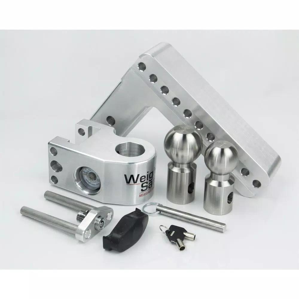 Weigh Safe Weigh-Safe 8 in. Drop Adjustable Class V Ball Mount with Built-in Hydraulic Scale