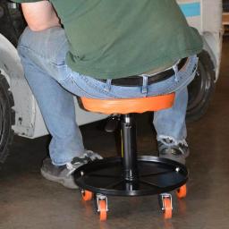 Black Bull Adjustable Mechanic's Roller Seat with Swivel Casters thumbnail 3