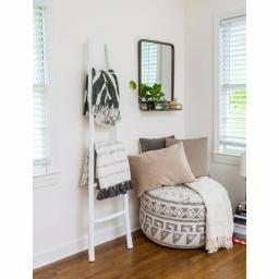 3R Studios Grey Striped Cotton Woven Throw Blanket with Tassels thumbnail 3