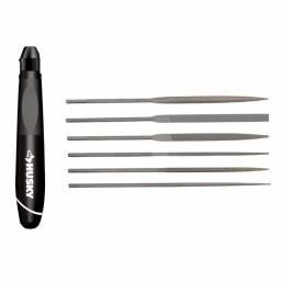 Husky 6-Piece Steel Precision File Set with Ergonomic Handle and Storage Case thumbnail 3