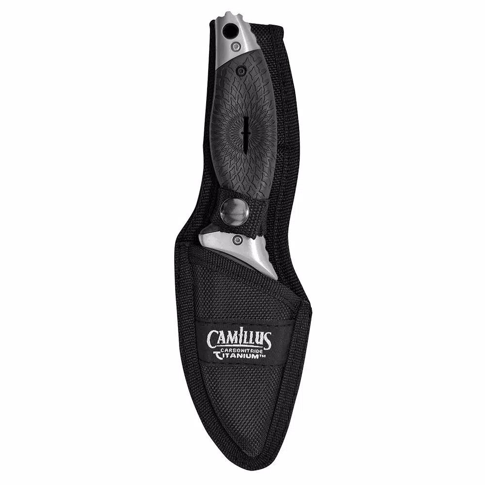 Camillus ST6 4 in. Carbonitride Titanium Drop Point Fixed Blade Knife with Sheath