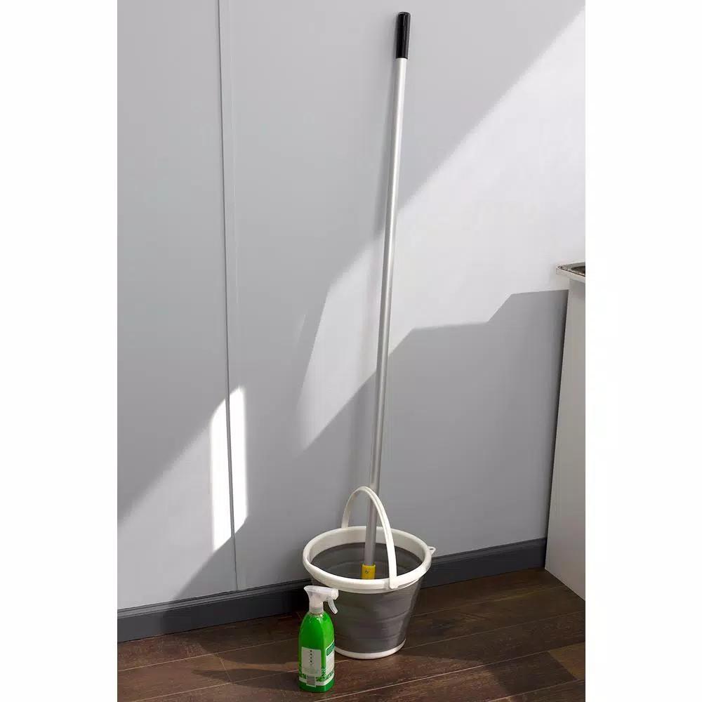 Unbranded 2.6 Gal. Grey Collapsible Plastic & Silicone Bucket, 10L Capacity