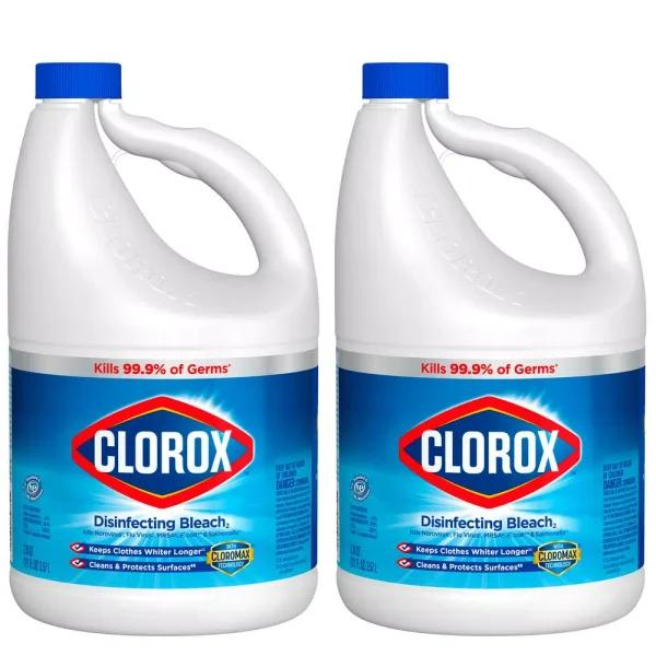 Clorox Regular Concentrated Liquid Bleach, 121 oz (2-Pack)