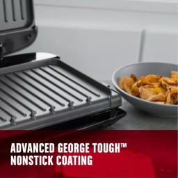 George Foreman Rapid Grill 80 sq. in. Electric Indoor Grill and Panini Press, Black thumbnail 4