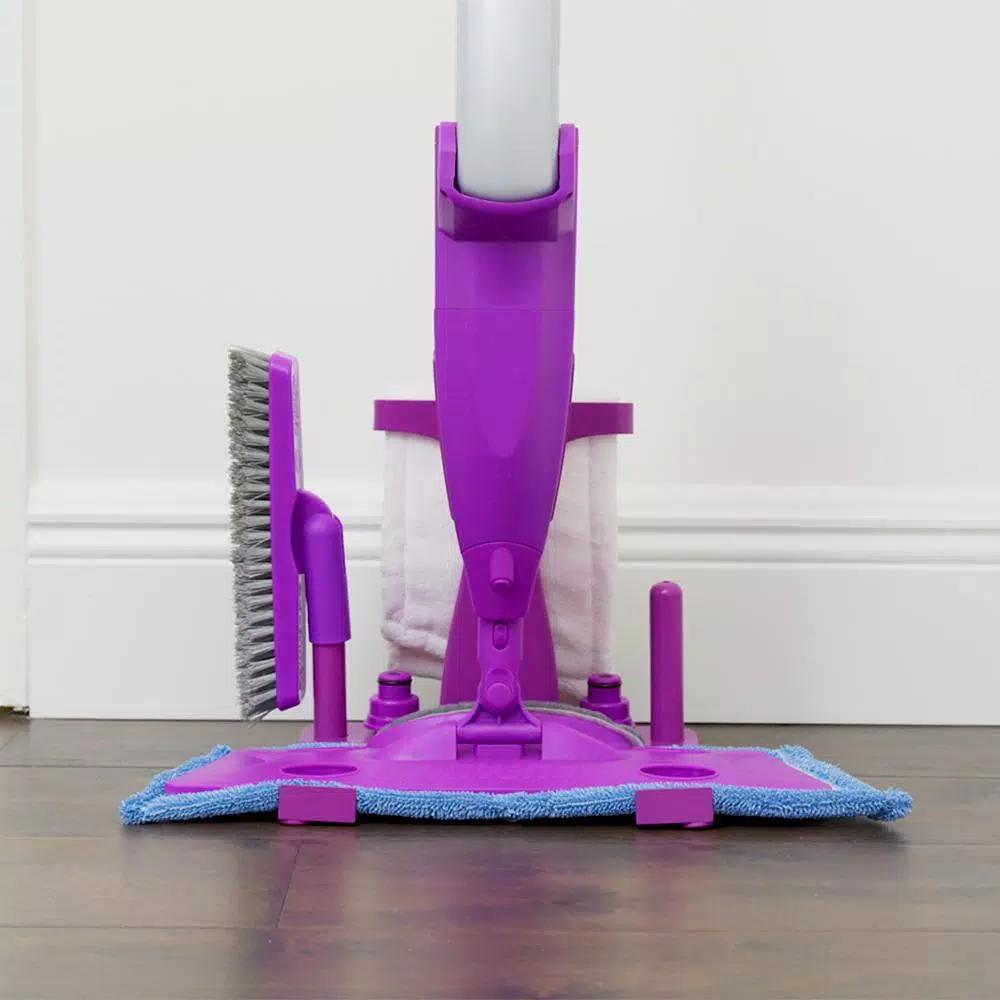 Rejuvenate Click N Clean Mop Storage Caddy Kit, Purple Vertical Organizer