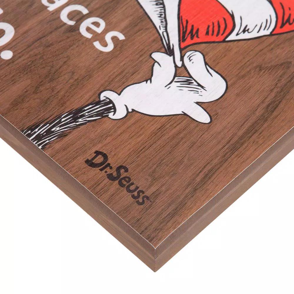 Pinnacle Patton Wall Decor Dr. Seuss The Cat in the Hat 18 in. Wood Decorative Wall Art Sign