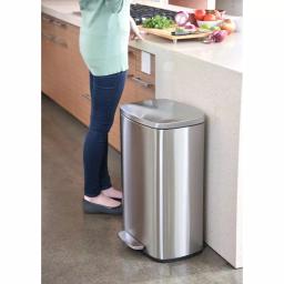 iTouchless SoftStep Stainless Steel Step Trash Can Combo Set, 13.2 Gal. & 1.32 Gal. thumbnail 3