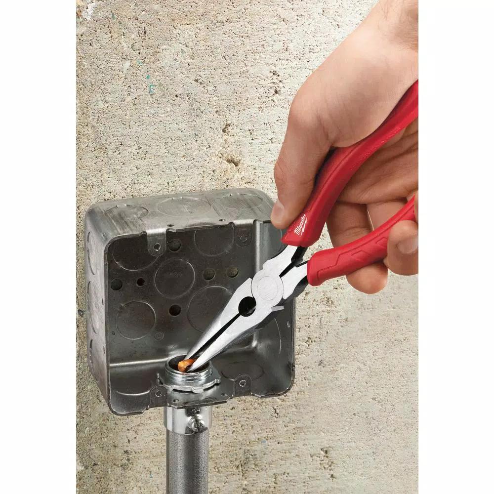 Milwaukee 2-Piece Pliers Set: 9 in. High Leverage Lineman's & 8 in. Long Nose Pliers