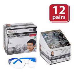 Safe Handler Kids Protective Safety Glasses, Clear Lens, Multi-Color Temple Variety Pack (Box of 12) thumbnail 4