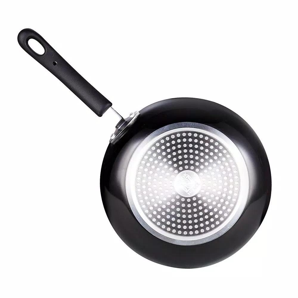 Cook N Home 8-Piece Aluminum Nonstick Cookware Set, Black
