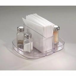 interDesign Linus Clear Napkin Spinner and Condiment Organizer thumbnail 2