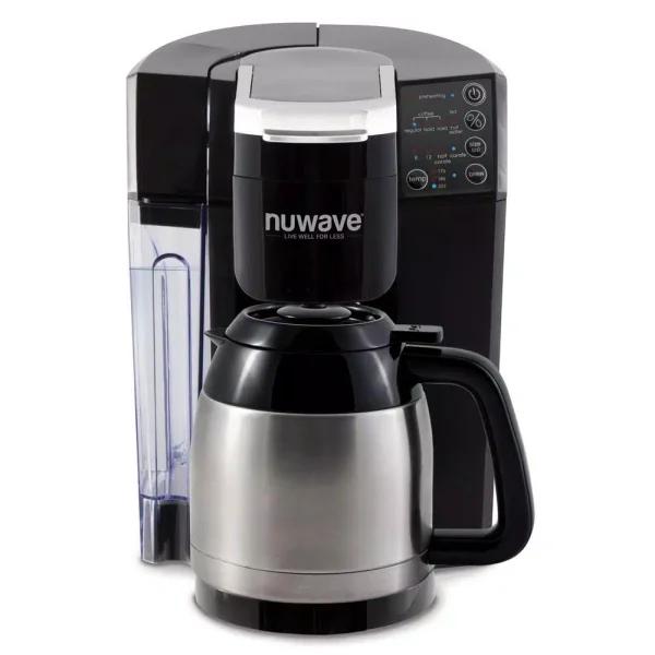 NuWave Bruhub Stainless Steel Single Serve & Carafe Drip Coffee Maker