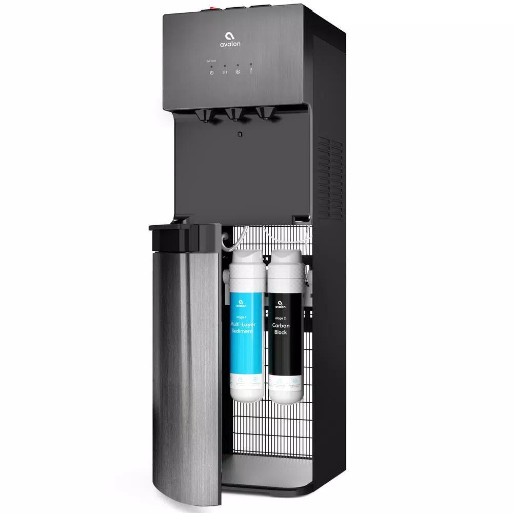 Avalon A5BLK Self-Cleaning Bottleless Water Cooler Dispenser, Black Stainless Steel