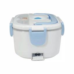 Tayama EHB-01 Electric Heating Lunch Box with Handle - White & Light Blue thumbnail 5