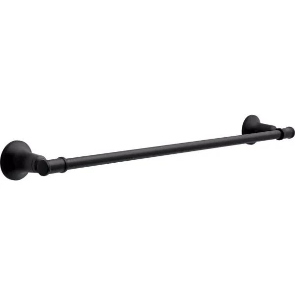 Delta Chamberlain 24 in. Matte Black Towel Bar, Zinc Die Cast Construction