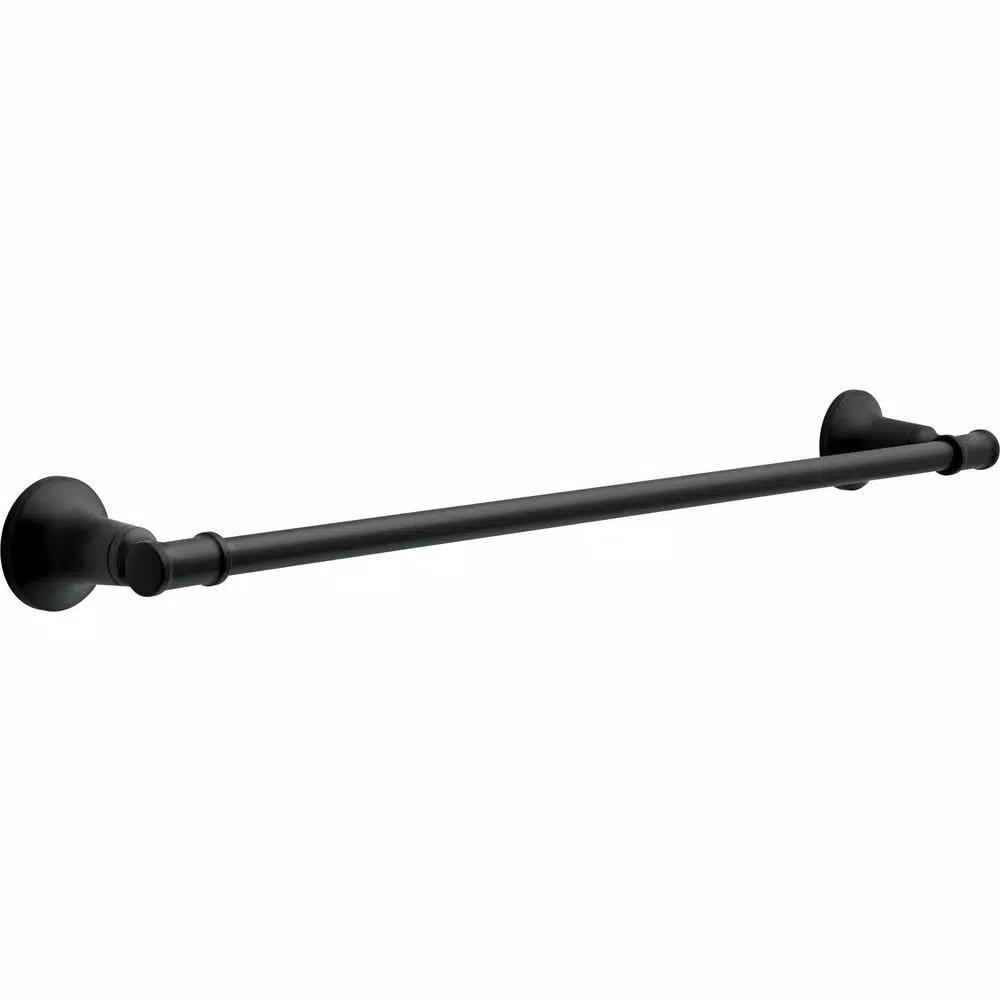 Delta Chamberlain 24 in. Matte Black Towel Bar, Zinc Die Cast Construction