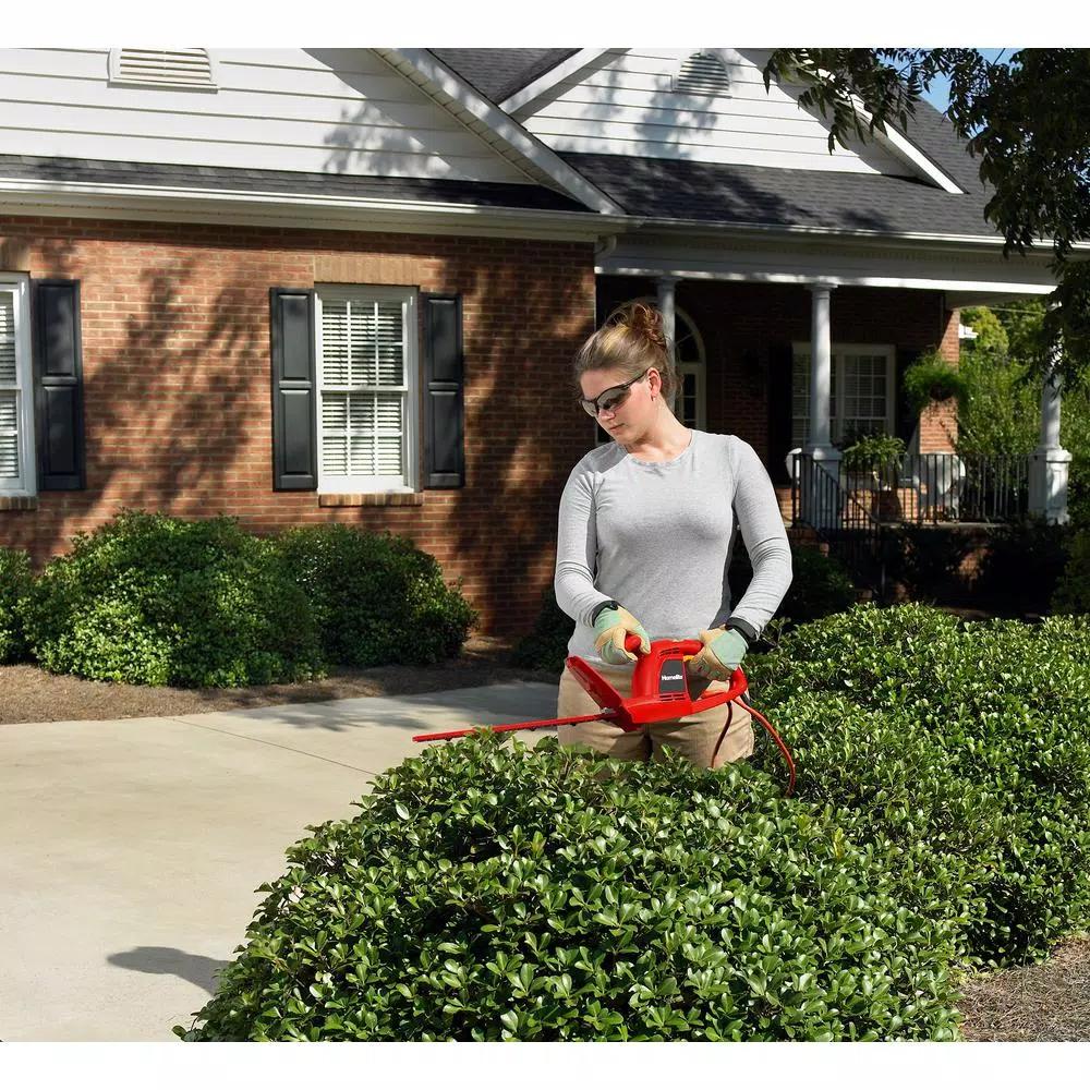 Homelite 17 in. 2.7 Amp Electric Hedge Trimmer with Dual-Action Steel Blades
