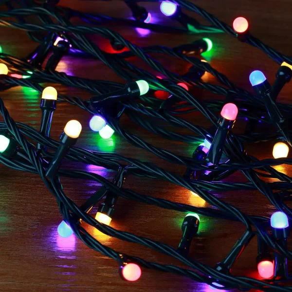 Novolink 50 ft. Multi-Color LED Mini Globe String Lights, 200 Bulbs, Indoor/Outdoor