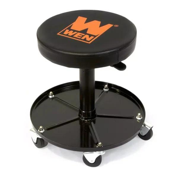 WEN 300 lb. Capacity Pneumatic Rolling Mechanic Stool with Tool Tray