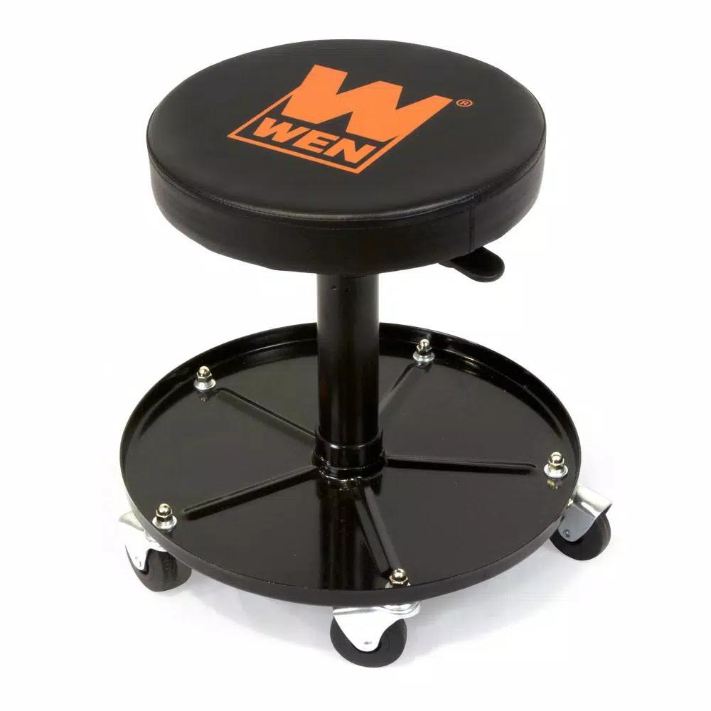 WEN 300 lb. Capacity Pneumatic Rolling Mechanic Stool with Tool Tray