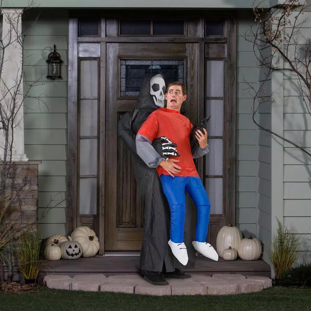 Gemmy Adult Inflatable Grim Reaper Victim Costume - Funny Halloween Inflatable Costume