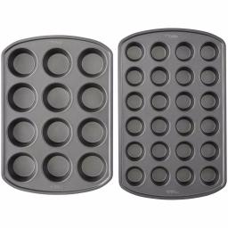 Wilton Perfect Results Premium Non-Stick 2-Piece Muffin Pan Set thumbnail 1