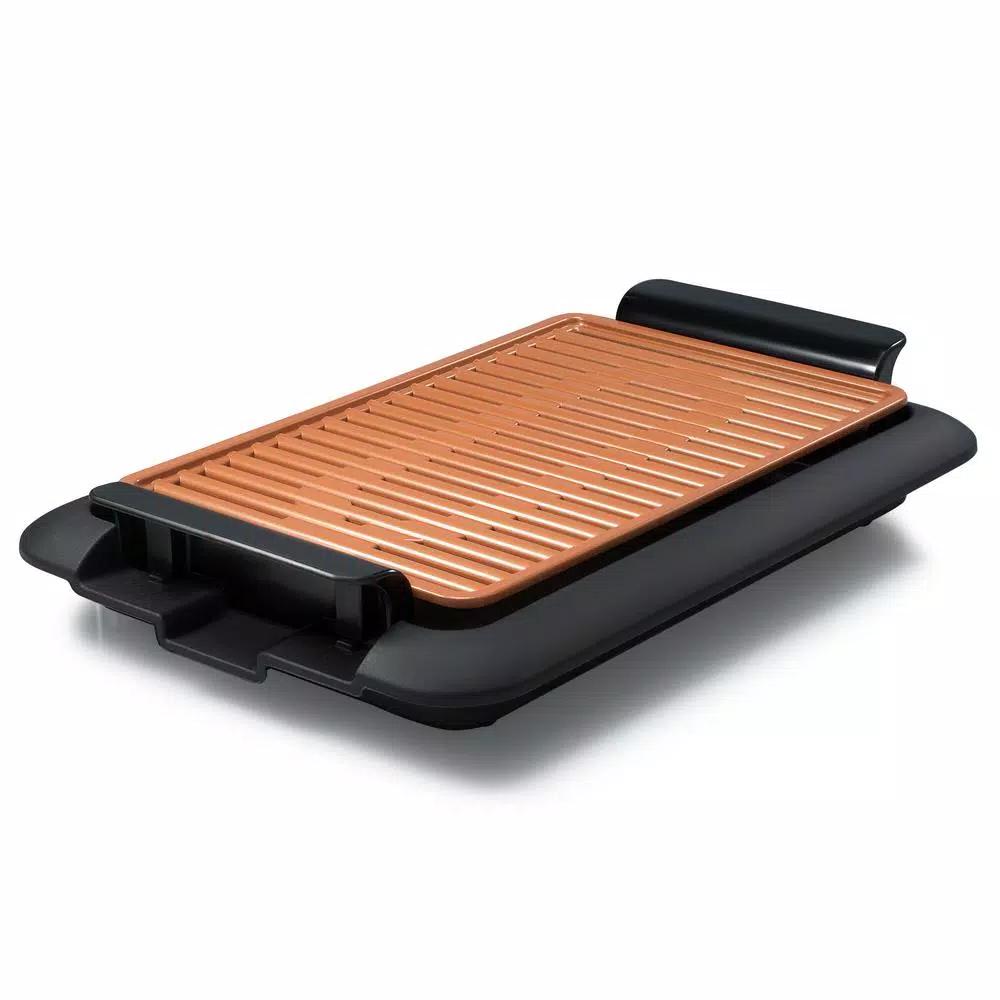 Gotham Steel 234 sq. in. Black Copper Non-Stick Ti-Ceramic Smokeless Indoor Electric Grill & Griddle