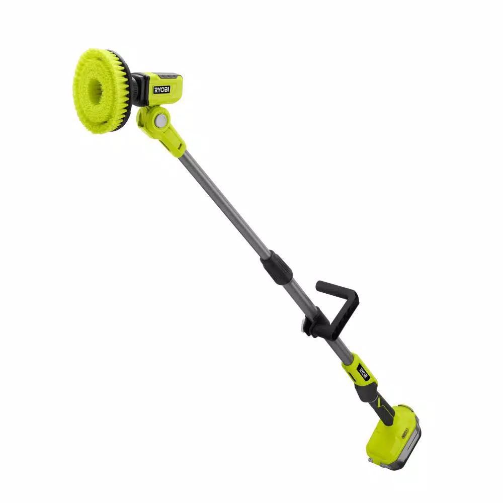 RYOBI 18V ONE+ Cordless Telescoping Power Scrubber, IPX7 Water Resistant