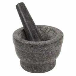 TACO TUESDAY Granite Stone Mortar and Pestle Set, 5.5 in. - Dark Gray thumbnail 2