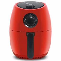 Maximatic Elite Platinum 2.1 Qt Red Air Fryer with Adjustable Timer and Convection Fan thumbnail 1