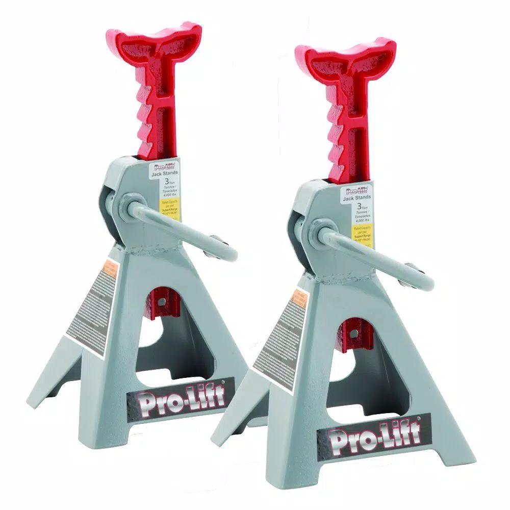 Pro-Lift T-6903 3-Ton Jack Stands with Ductile Cast Iron Ratchet Bar (Pair)