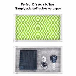 Lavish Home Minimalist Clear Acrylic Catch-All Decorative Tray, Rectangular Valet Tray thumbnail 4